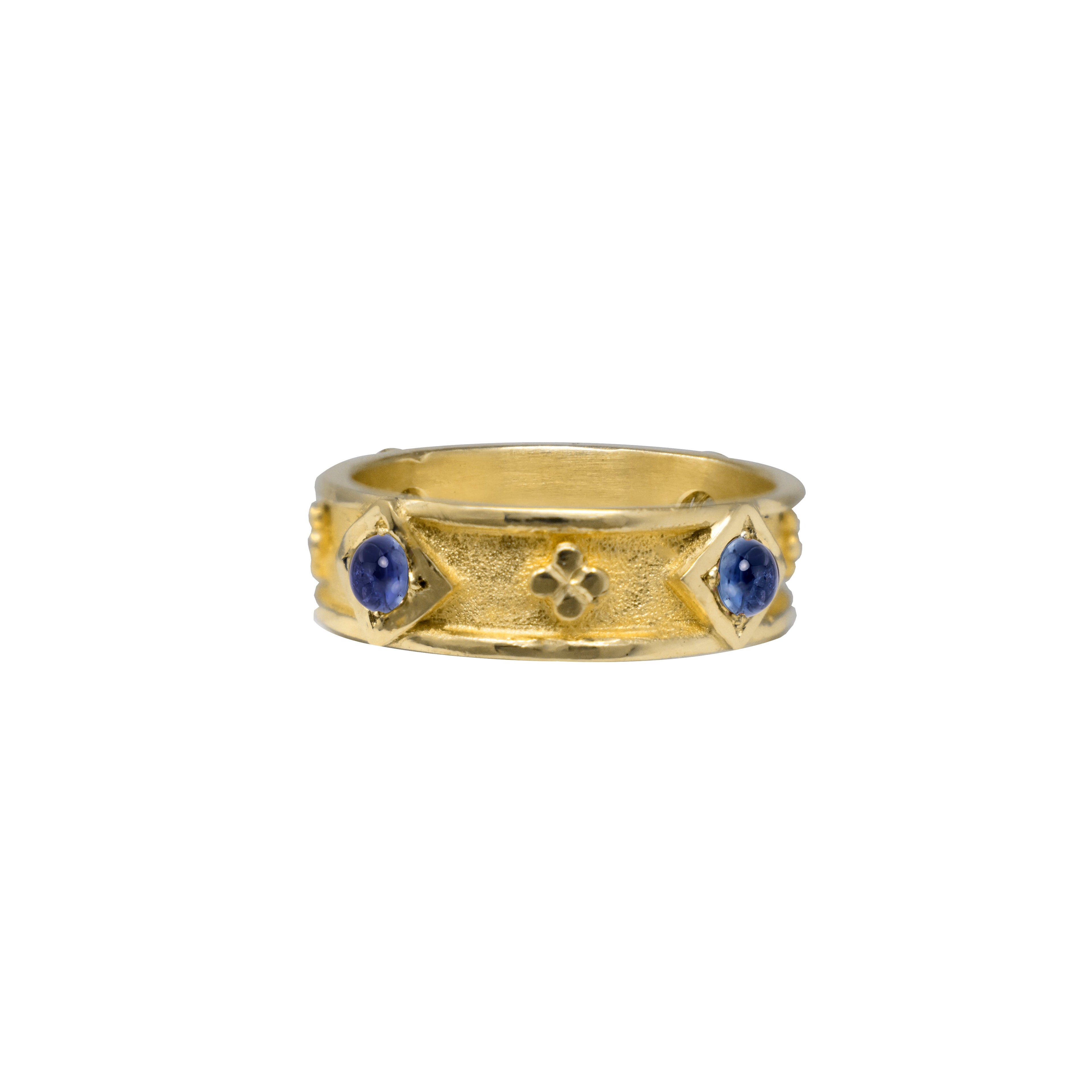 Bastion Ring with Sapphires - Size 5