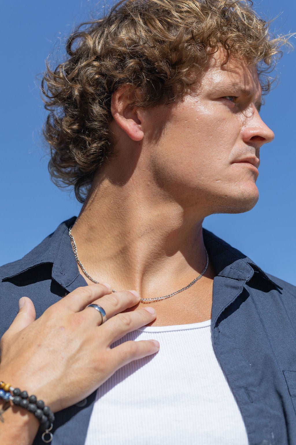 Unisex Men's Stainless Steel Figaro Chain - Kilohana