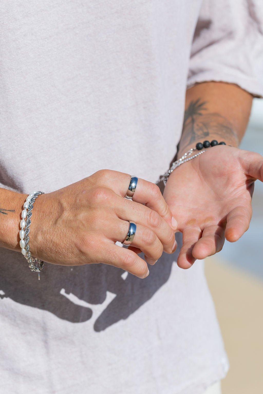 Unisex Men's White Pearl Bracelet - Makoa