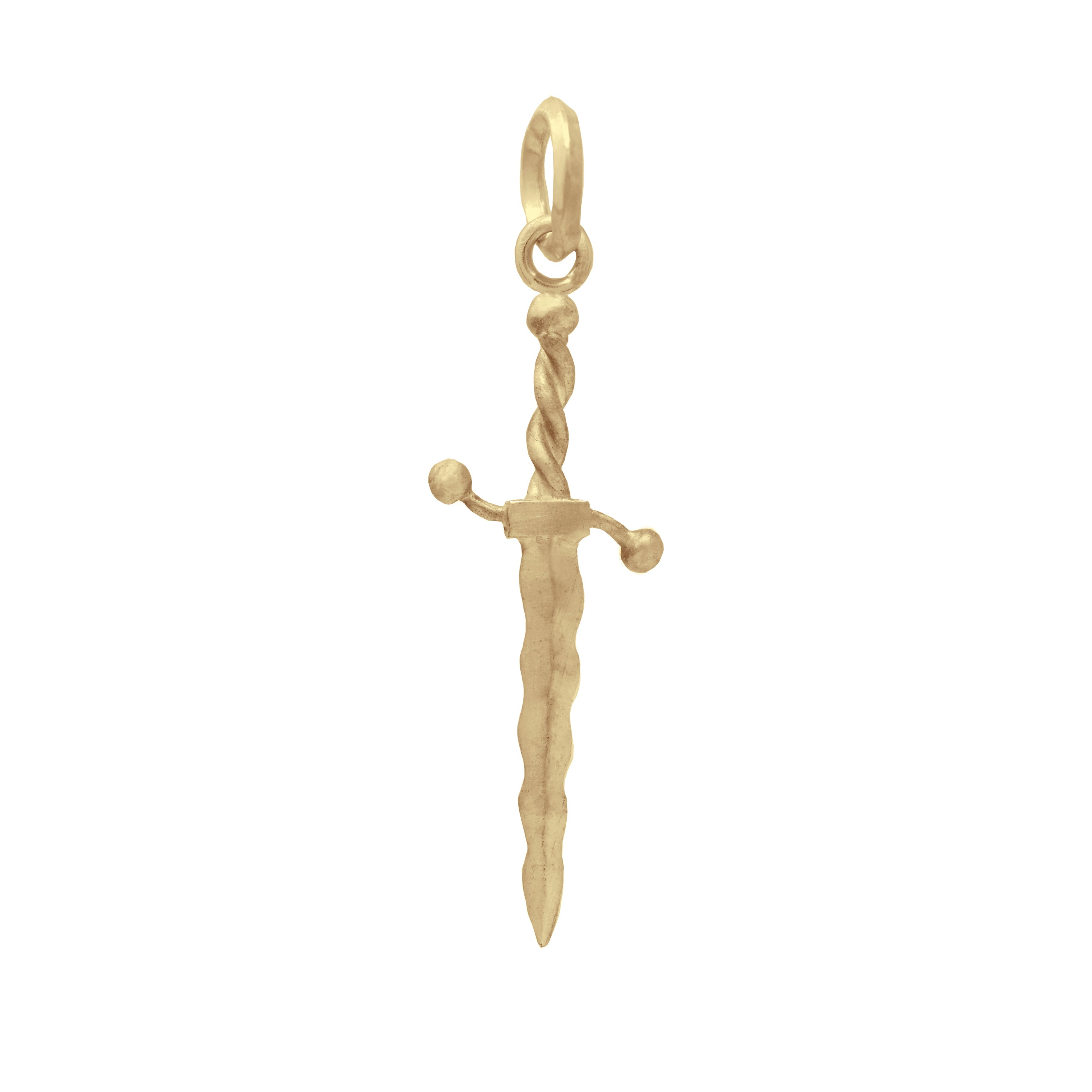 Wavy Dagger Pendant Charm