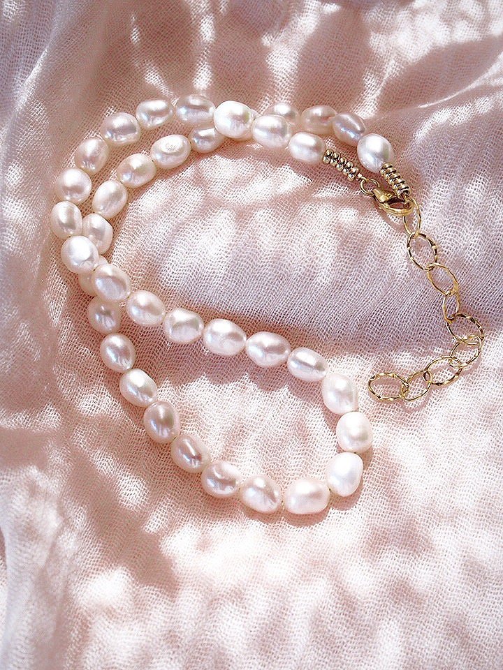 White Pearl Choker Necklace - Ala