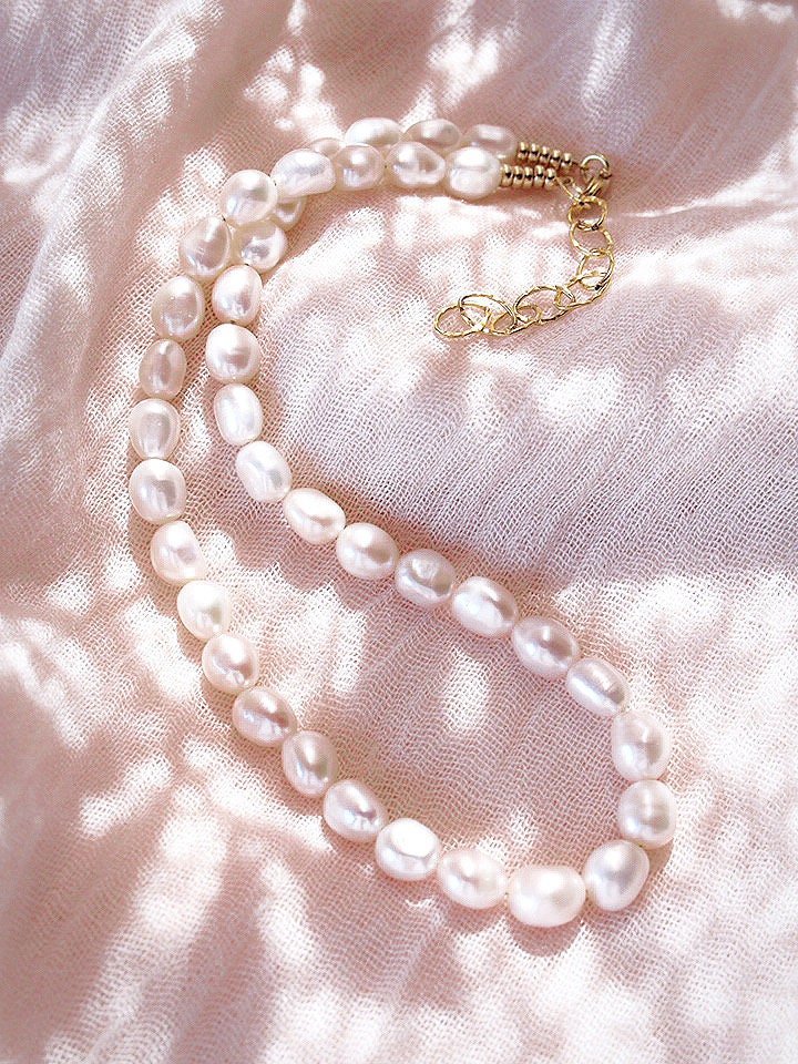 White Pearl Choker Necklace - Ala